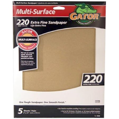 Sandpaper Al Ox 9X11In 180Grt